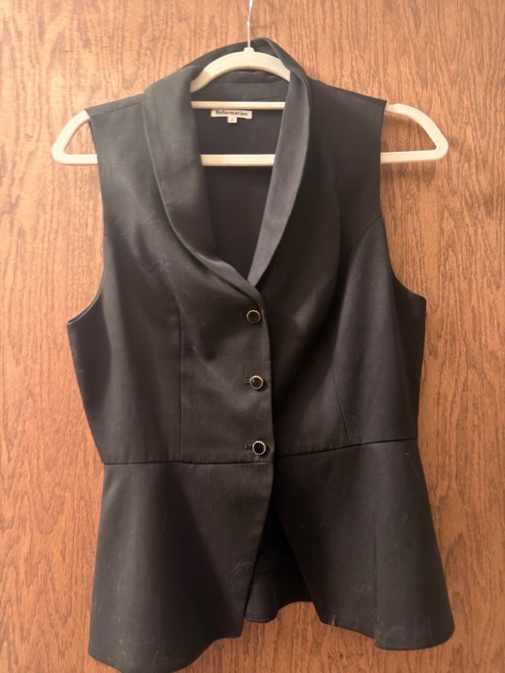 Reformation Oakley Vest - Black, Size 4 - Picture 7 of 8